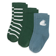 Petit Bateau - 3er-Pack Bärensocken | Chromgrün