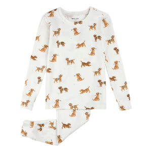 Petit Lem - Organik Pamuk ve Modal Köpek Pijama Takımı | Beyaz