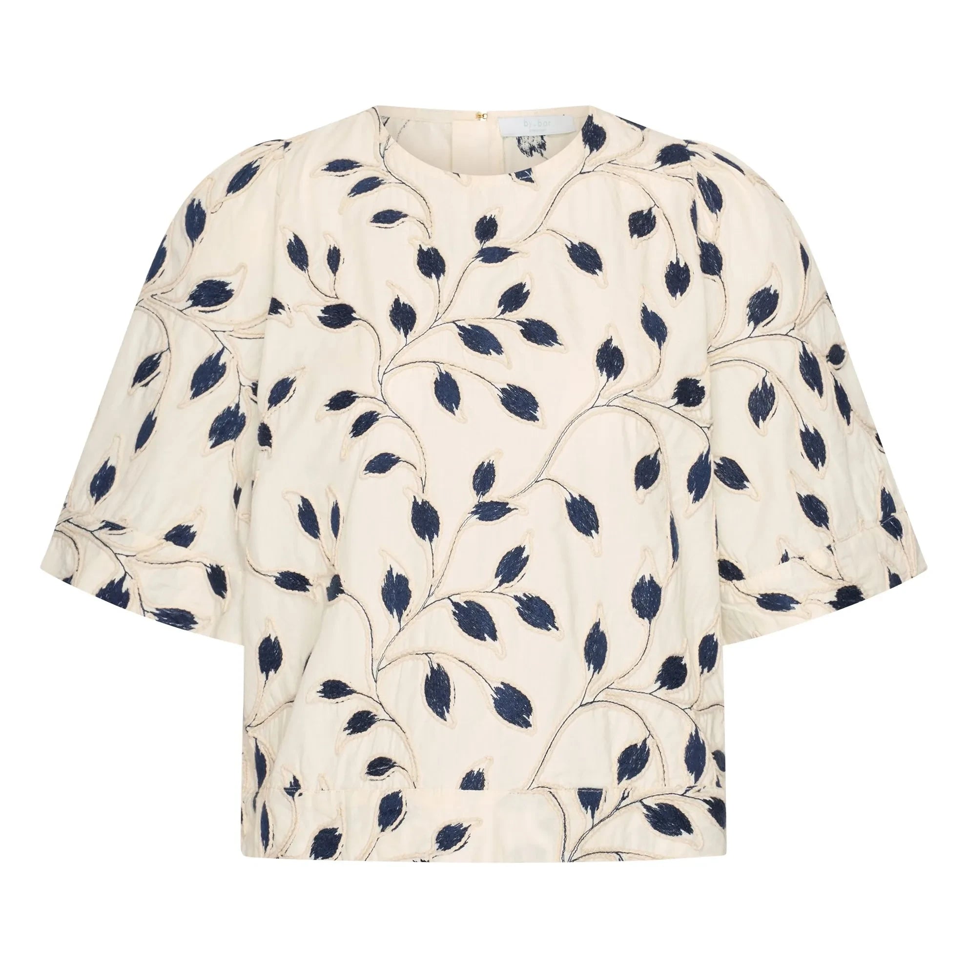 By Bar - Olivia Cotton Botanik Bluz | Gece mavisi