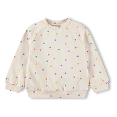 Molo - Kalp Nakışlı Organik Pamuklu Sweatshirt | Ecru