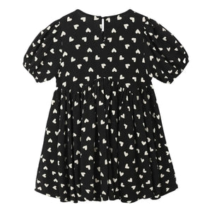 Rylee + Cru - Vestido Corazones Rosas | Negro