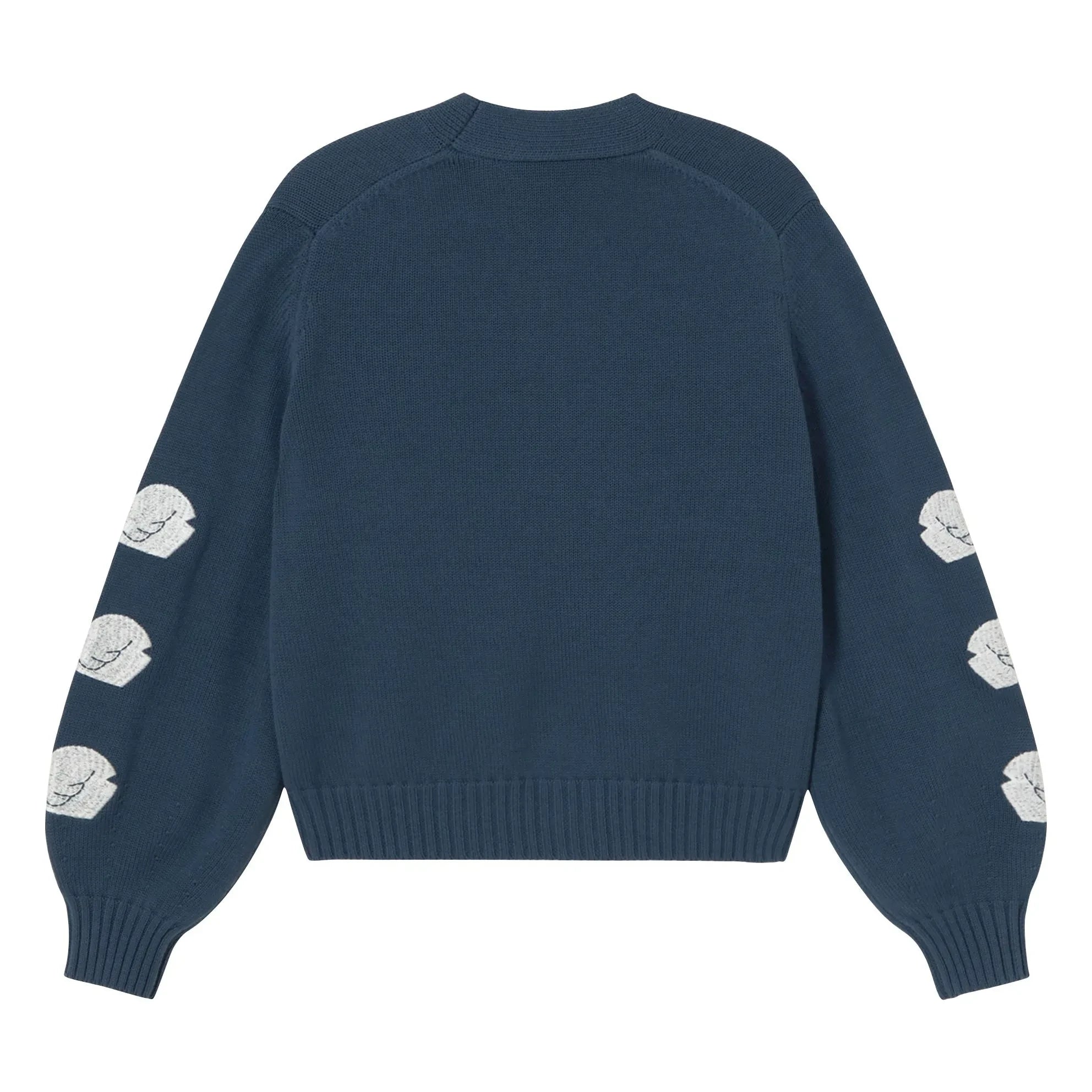 The Tiny Big Sister - Baumwoll-Schwan-Strickjacke | Marineblau