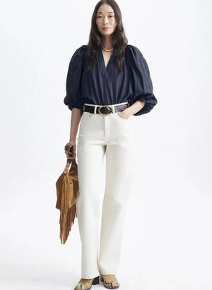 Vanessa Bruno - Bell Cotton Blouse | Navy