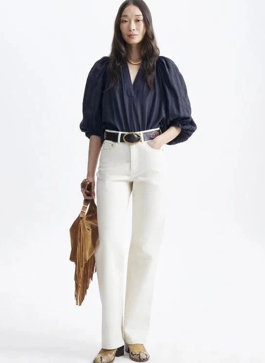 Vanessa Bruno - Bell Cotton Blouse | Navy