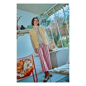 Poudre Organic - Pantalón Cherry a rayas | Rojo