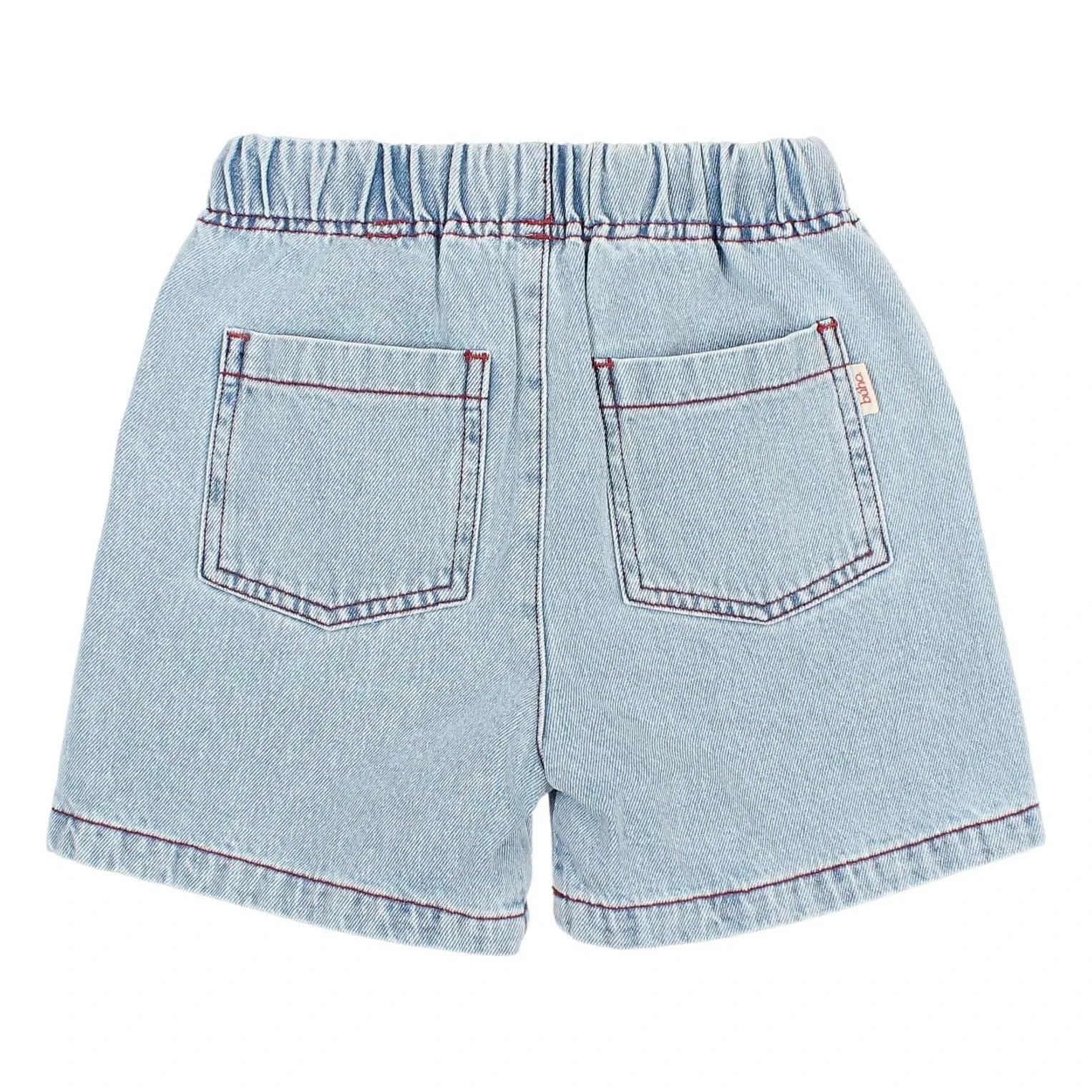 Búho - Yıkanmış Denim Bermuda Şort | Açık Mavi