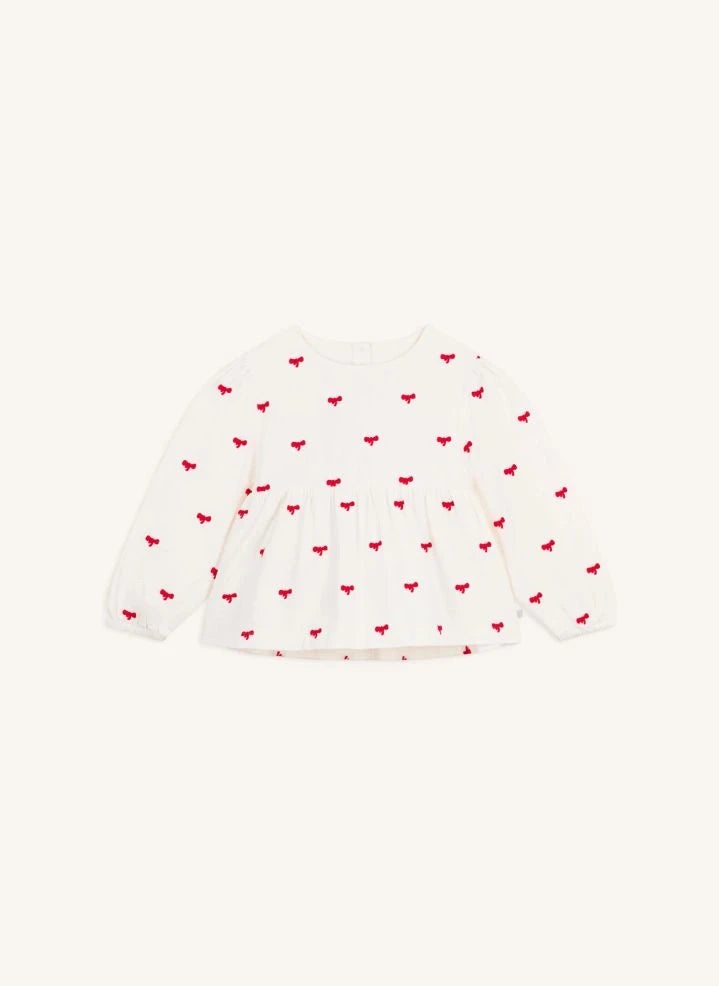 Petit Bateau - Organik Pamuklu Düğümlü Bluz | Ekru