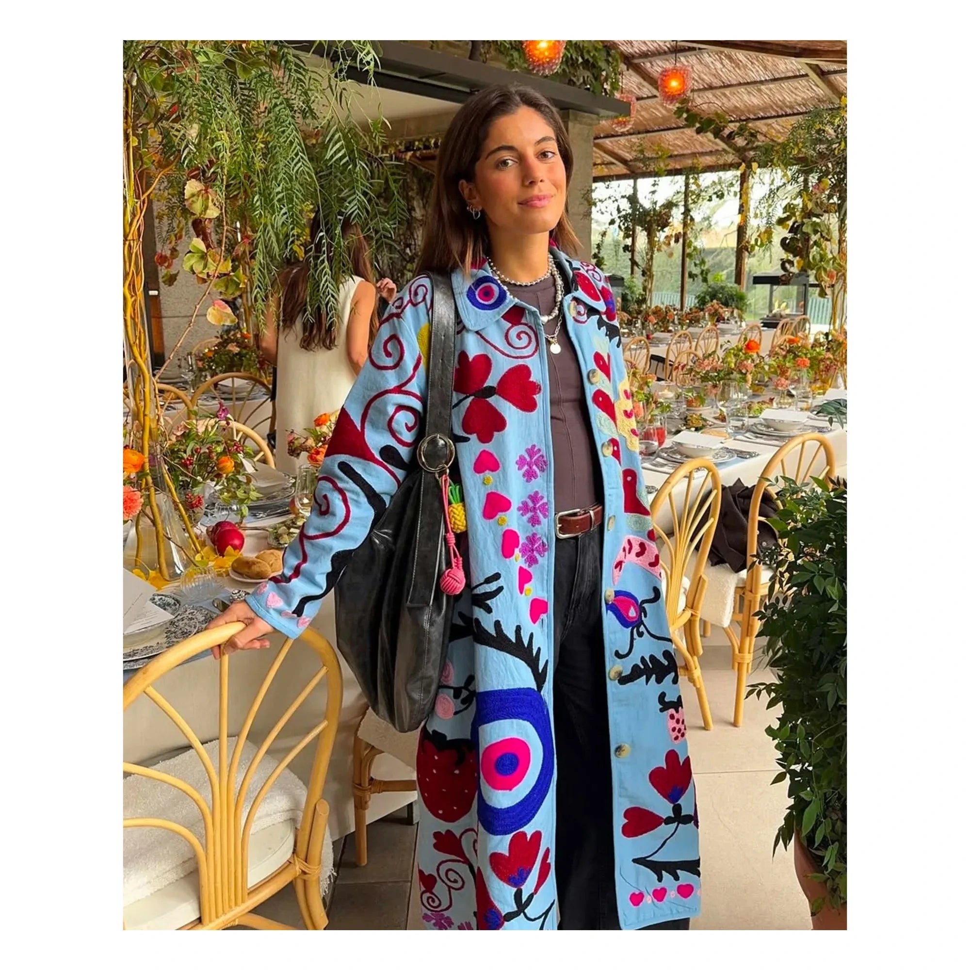 SISSEL EDELBO - Abrigo Rosa Campana Azul | Azul