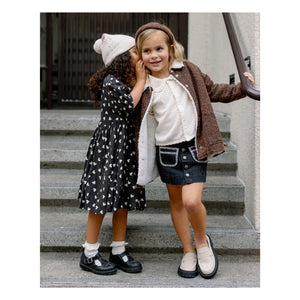 Rylee + Cru - Vestido Corazones Rosas | Negro