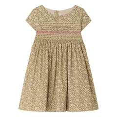 Bonpoint - Duchesse Liberty organik pamuk elbise | Yeşil