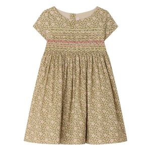 Bonpoint - Duchesse Liberty organik pamuk elbise | Yeşil