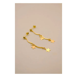 Adorabili - 2-Star Asymmetric Earrings | Gold