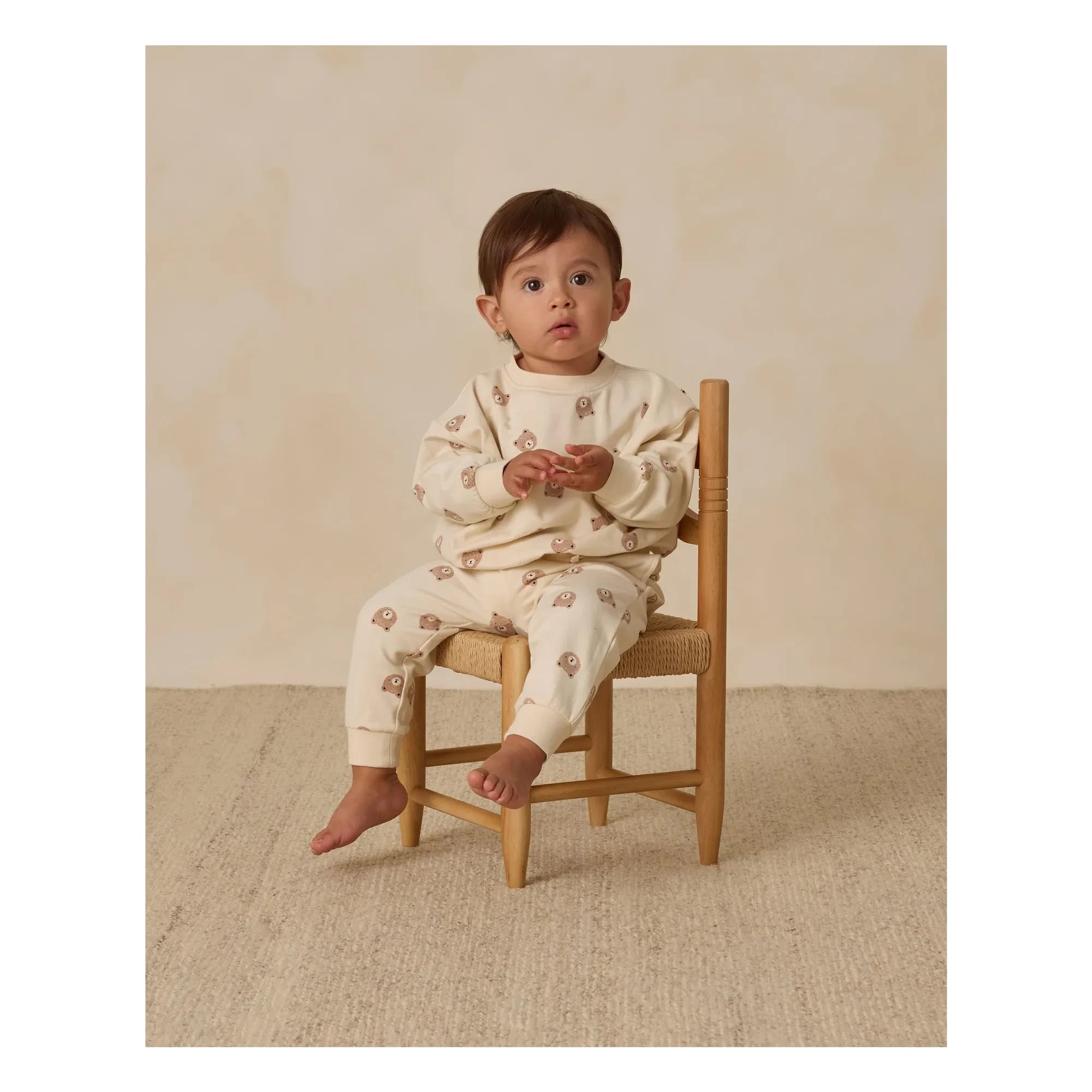 Quincy Mae - Organic Cotton Teddy Jogger | Ecru