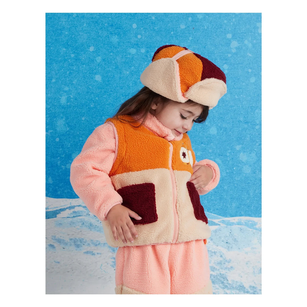 Halcyon Nights - Chaqueta sherpa con mangas desmontables | Rosa pálido