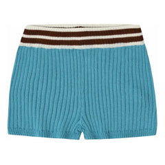 FUB - Gerippte Shorts aus Bio-Baumwollstrick | Azurblau