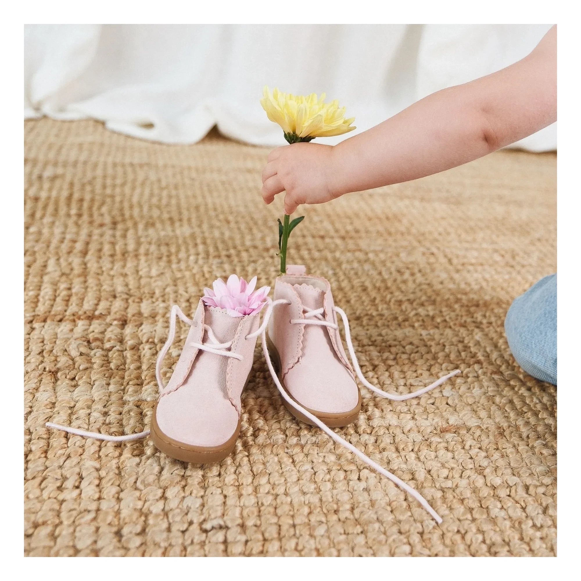 Lazare - Feston Raoul Suede Lace-Up Sneakers | Powder Pink