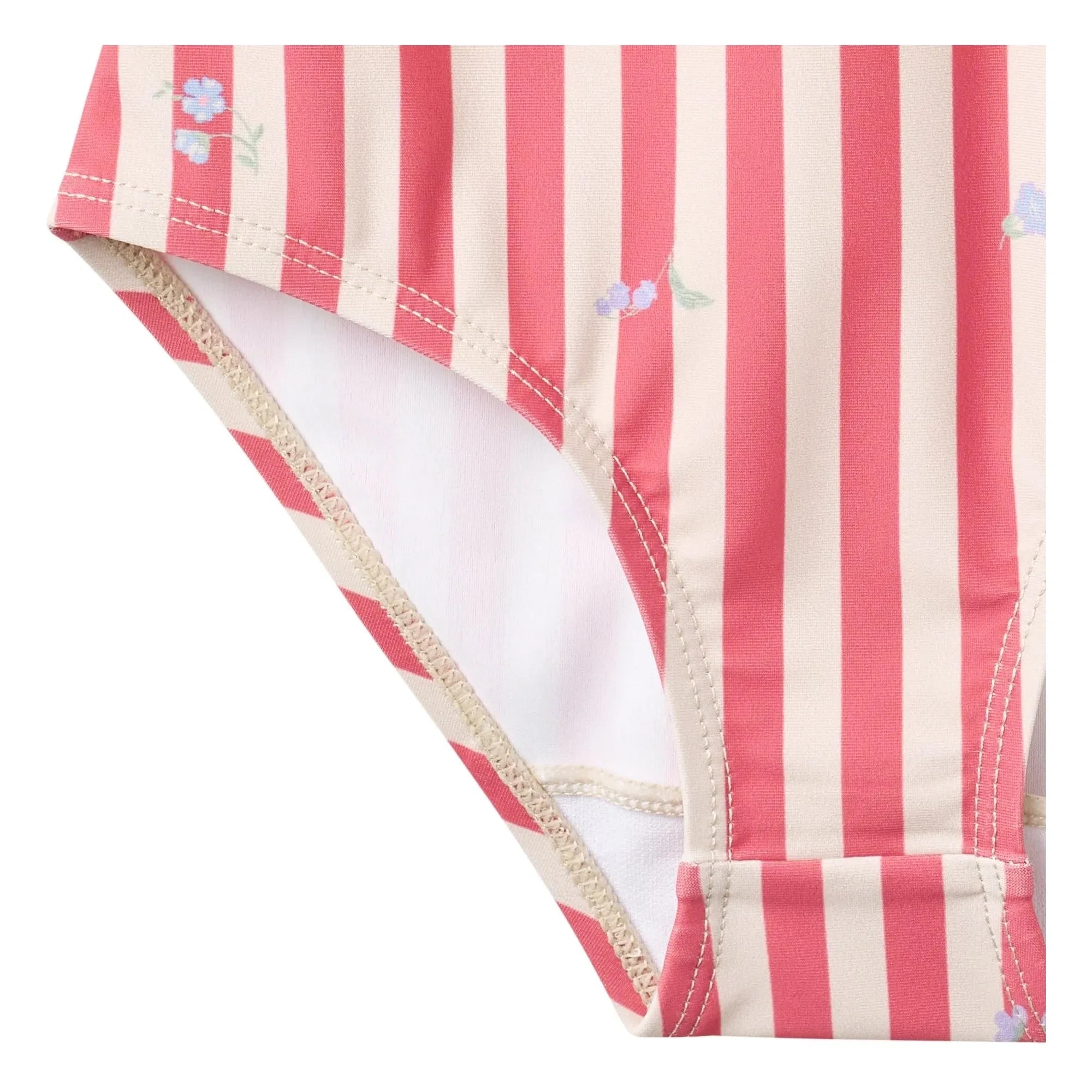 Wheat - Selma Striped Recycled Fibers Swimsuit | Red
