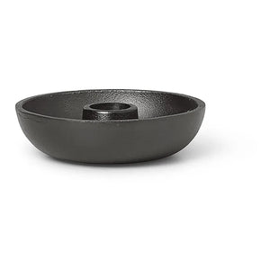 Ferm Living - Recycled Aluminum Bowl Candle Holder | Black