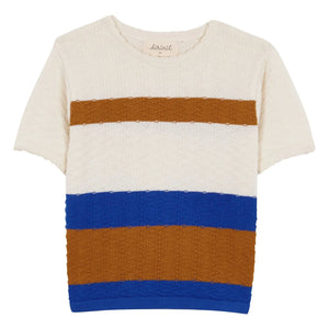 birinit - Camiseta Fina de Malla con Bloques de Color | Caramelo