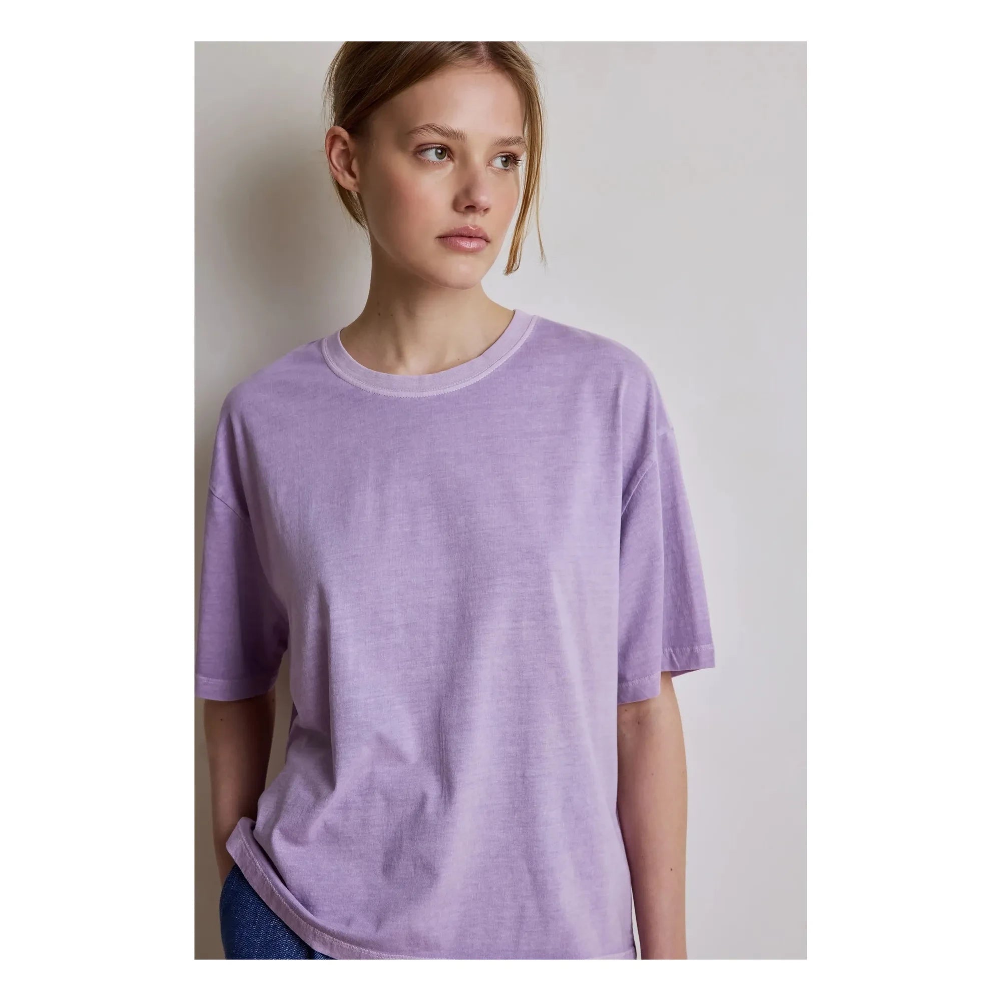 Hod - Ambre Baumwoll-T-Shirt | Lila