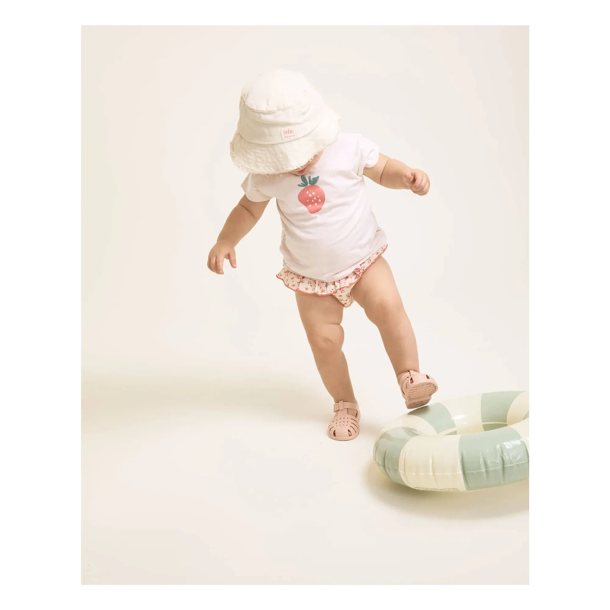 Búho - Seersucker Bloomer mit Blumenmuster | Peach