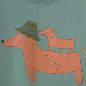 Tinycottons - Organik Pamuklu Köpek Sweatshirt | Yeşil su