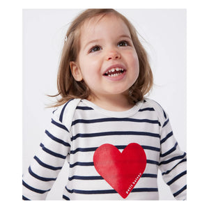 Petit Bateau - Berlin organik pamuklu pijama | Ekru