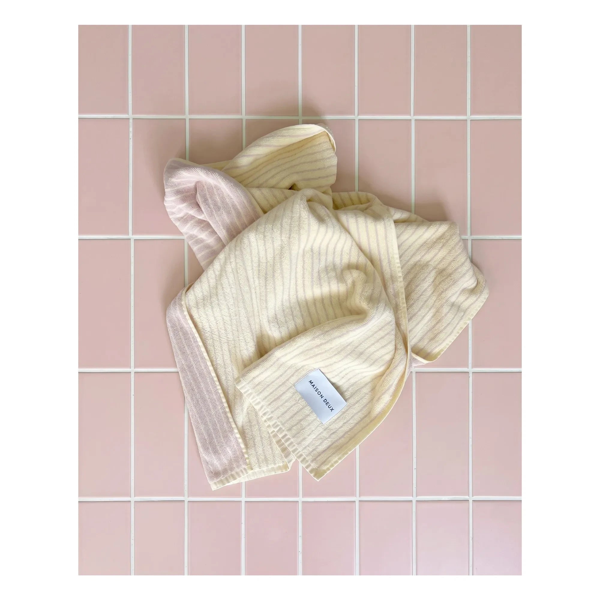 Maison Deux - Striped beach towel | Yellow