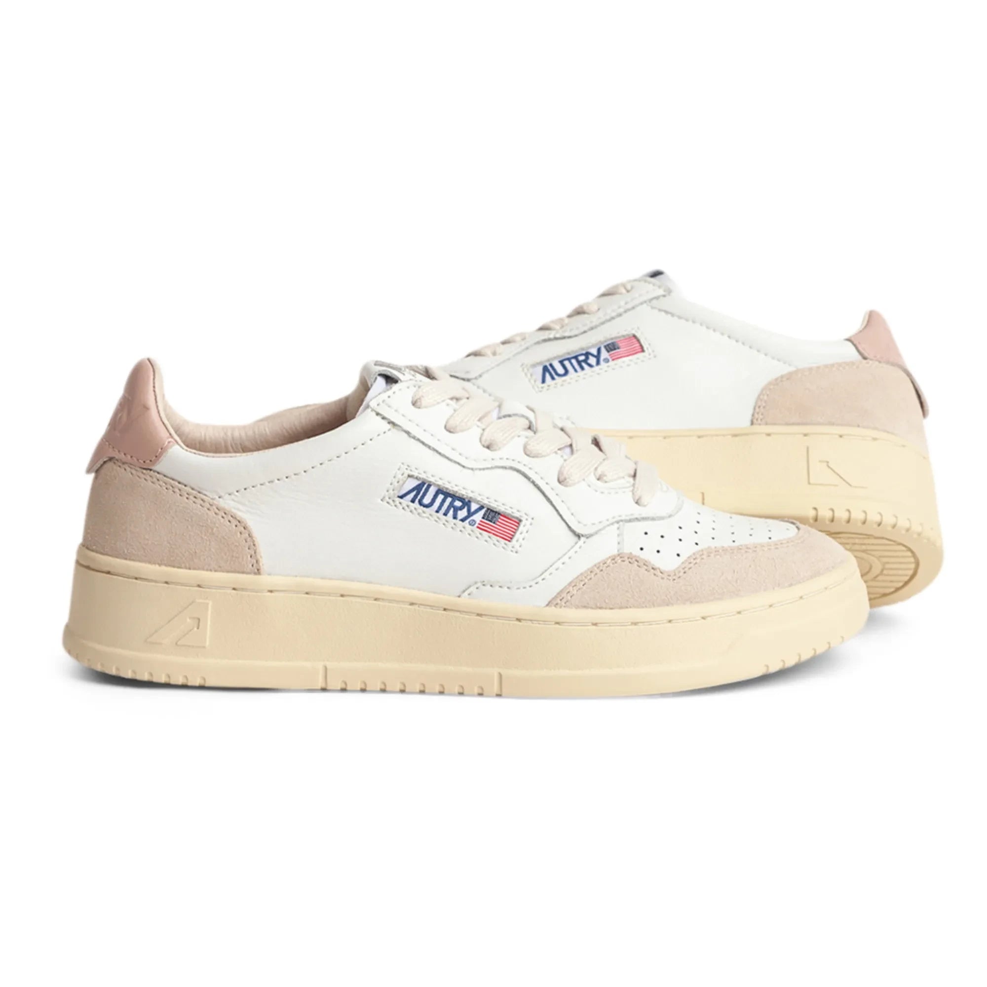Autry - Medalist Düşük Deri/Süet Sneakers | Soluk Pembe