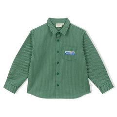 Arsène et Les Pipelettes - Striped Denim Shirt | Green