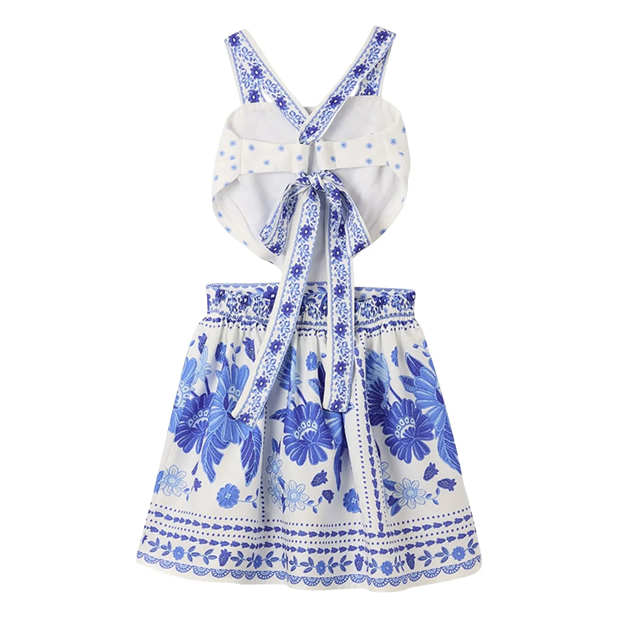 Fabula - Vestido Cut Fleurs | Azul