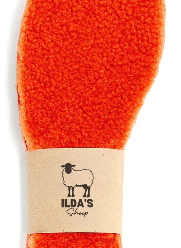 ILDA'S sheep - Merino Wool and Cork Sole | Orange