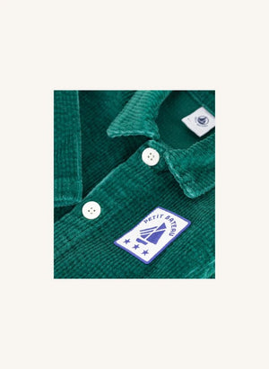 Petit Bateau - Mono Pompist canalé de algodón orgánico | Verde