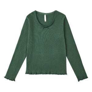 Rylee + Cru - Mini-Ripp-T-Shirt | Grün