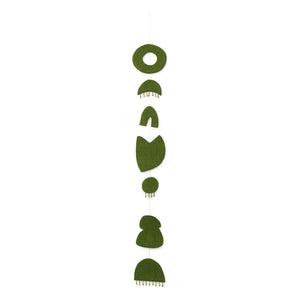 Muskhane - Quilted felt mobile | Dark green
