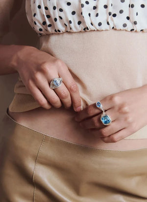 Alhaja - Positano Blauer Ring | Blau