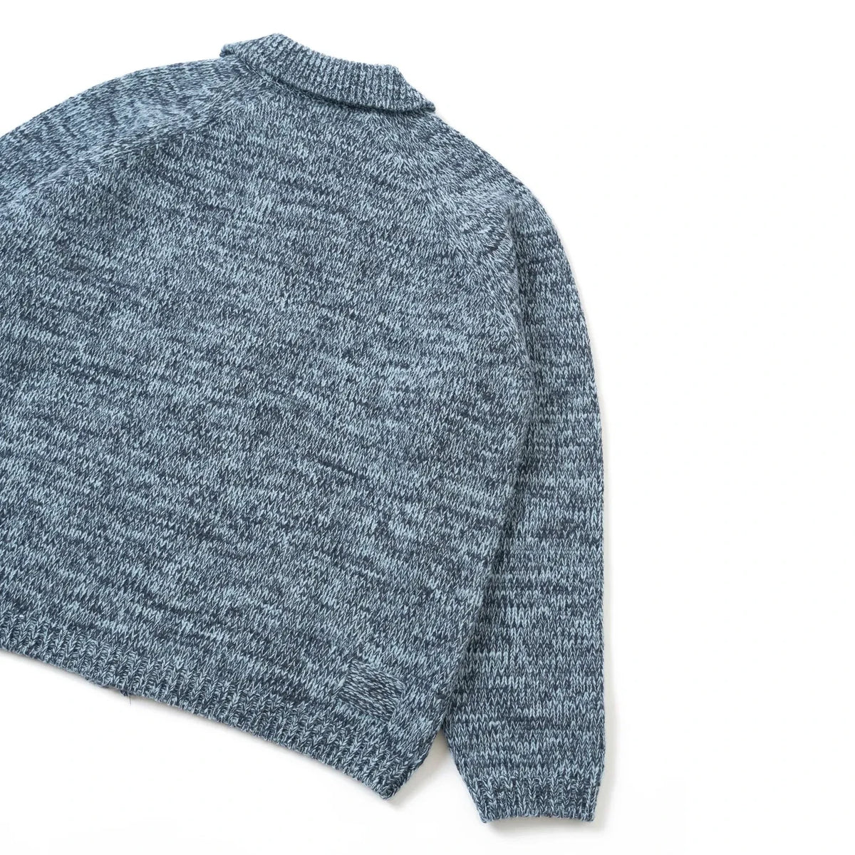 Universal Works - Woll-Strickjacke mit Reißverschluss | Graublau