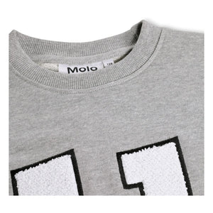 Molo - Magni Sweatshirt Nr. 11 Smile Bio-Baumwolle | Grau meliert