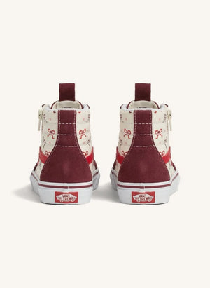 Vans - Burgundy SK8-Hi Reissue Fermuarlı Bilekli Sneakers Side Düğümler