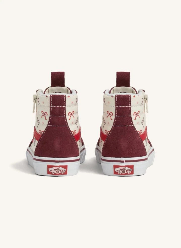 Vans - Burgundy SK8-Hi Reissue Fermuarlı Bilekli Sneakers Side Düğümler