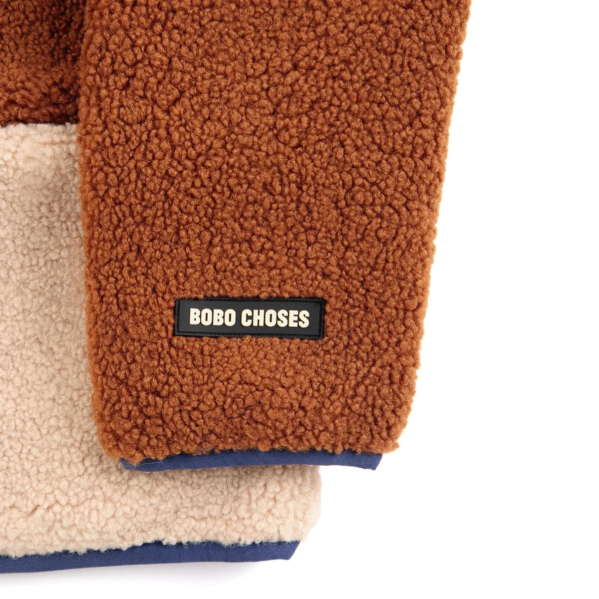Bobo Choses - Chaqueta sherpa reversible de fibras recicladas | Azul marino