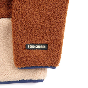 Bobo Choses - Chaqueta sherpa reversible de fibras recicladas | Azul marino
