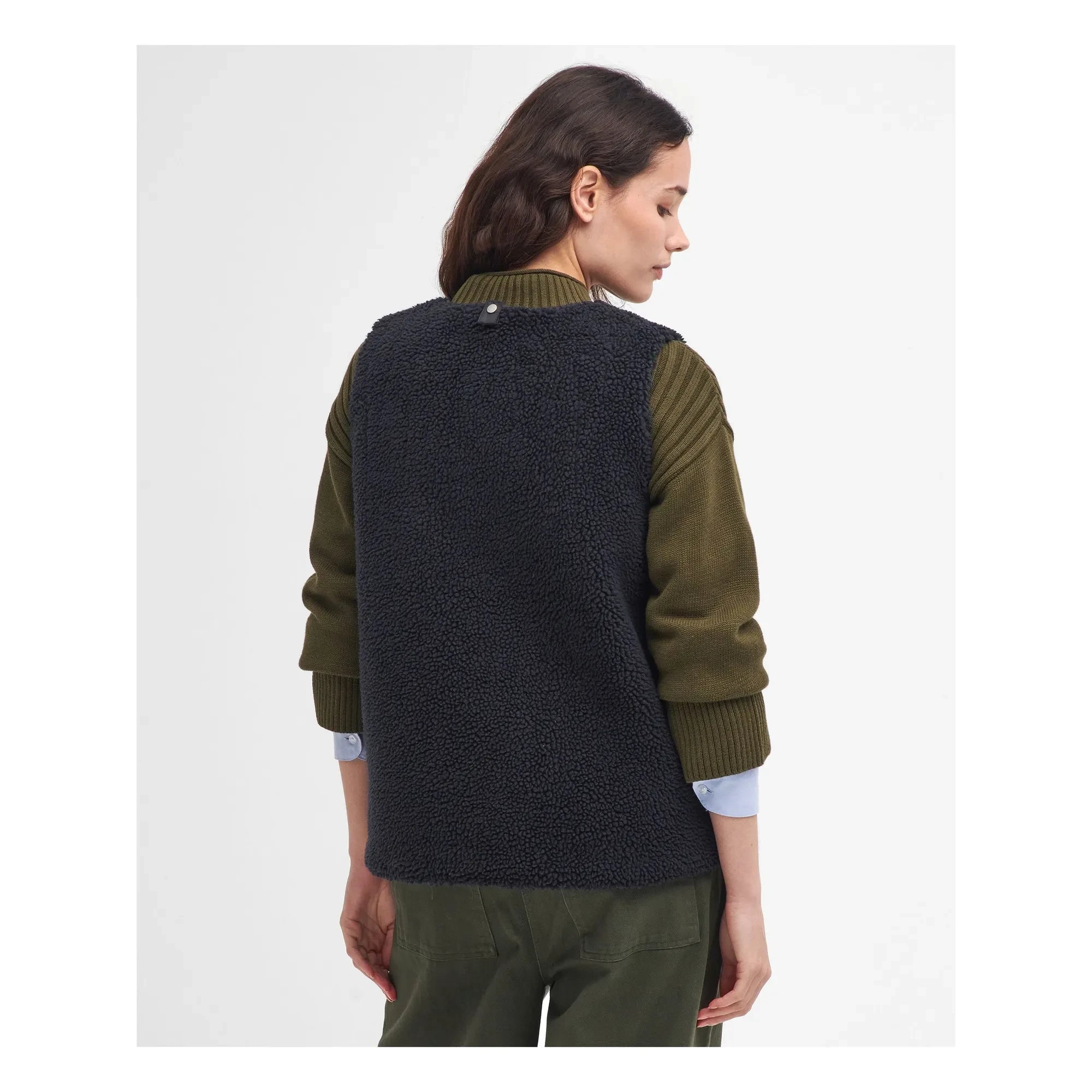 Barbour - Chaleco sin mangas Dulsie Shearling | Negro