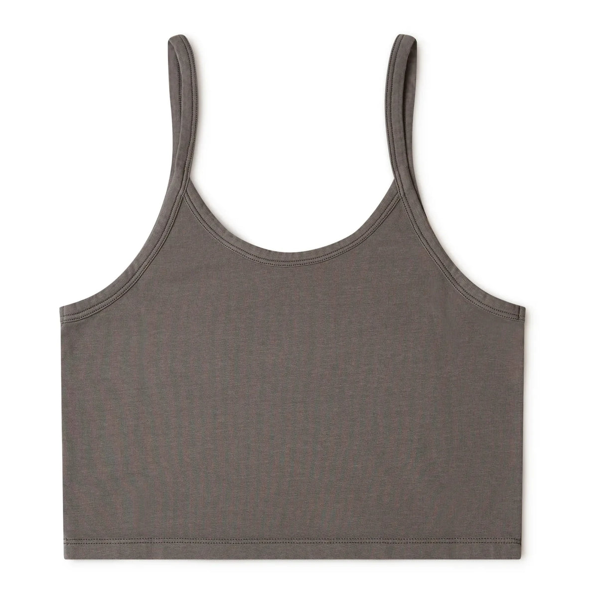 Matona - Organik Pamuk Crop Top - Kadın Koleksiyonu | Kömür grisi