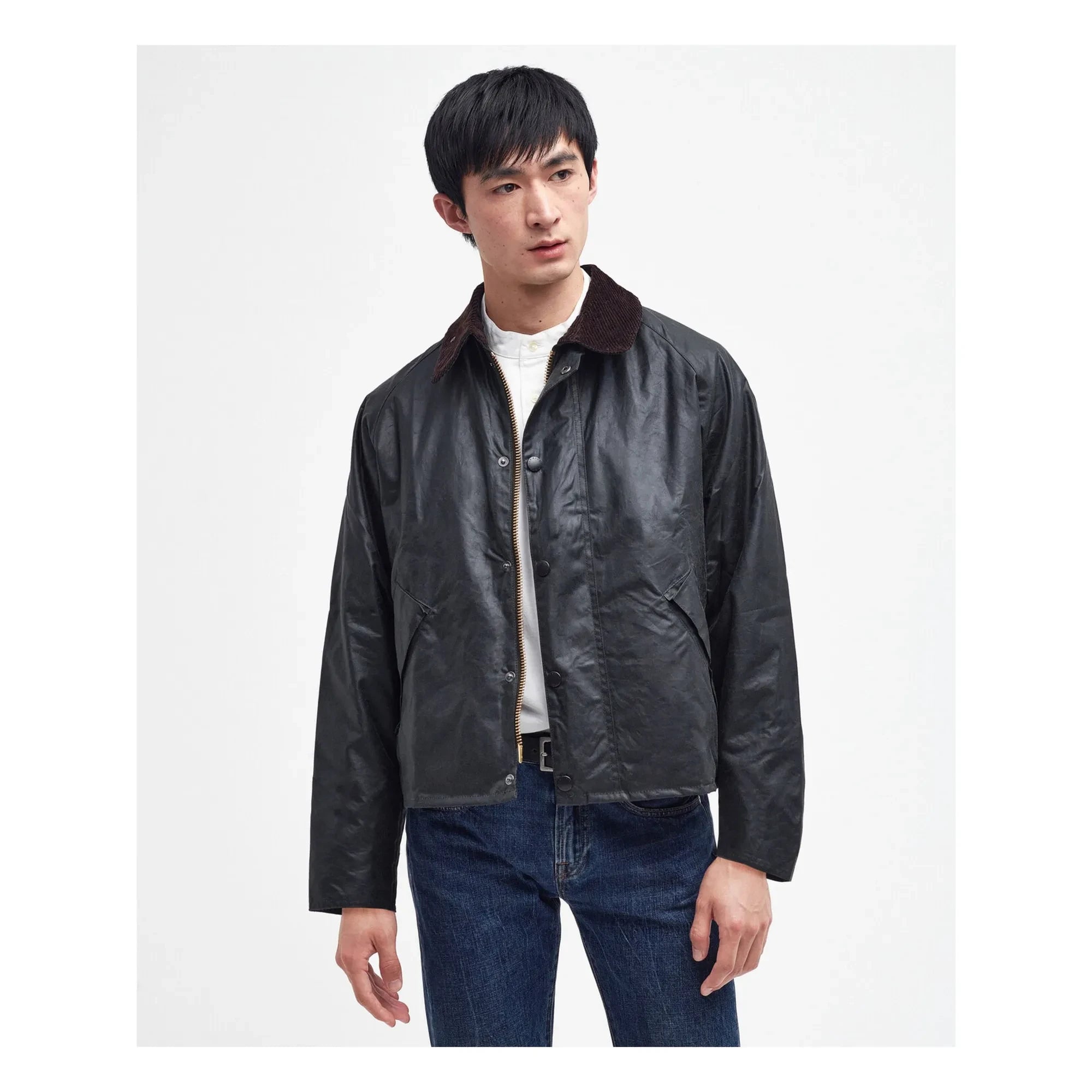 Barbour - Transport Wax Bone Jacke | Schwarz