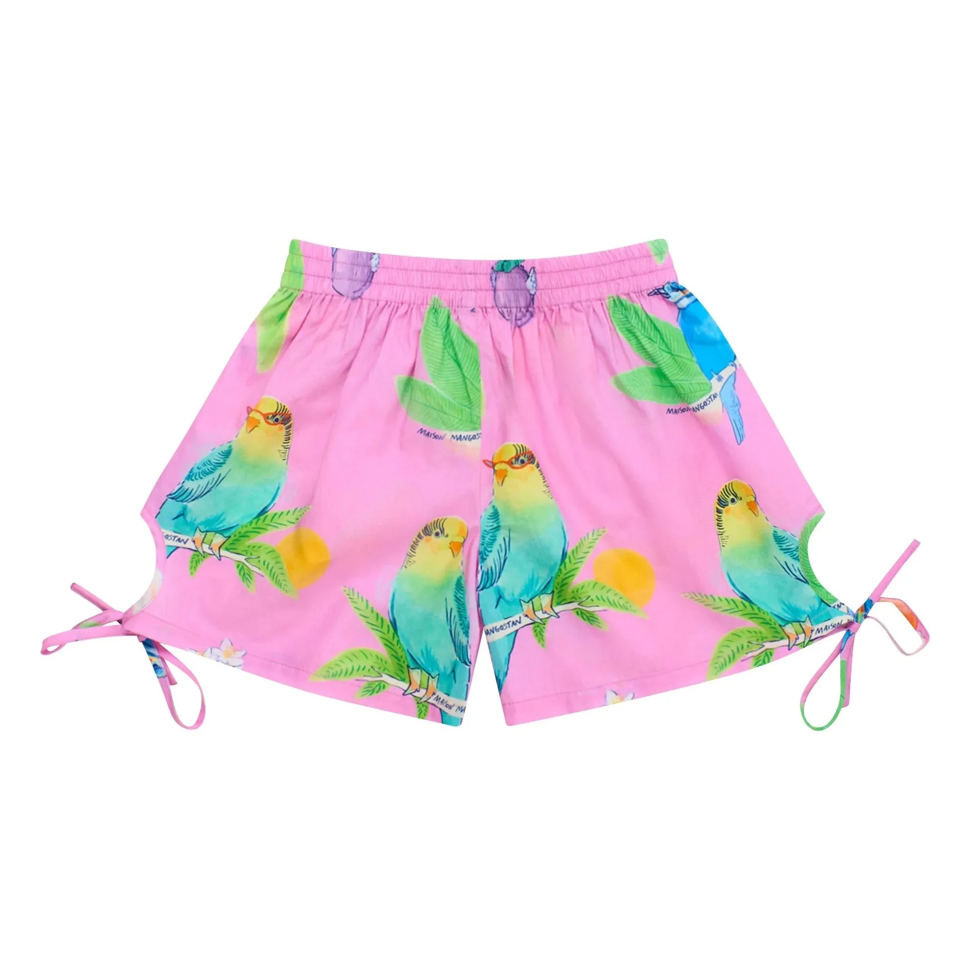 Maison Mangostan - Short Oiseaux | Rosa