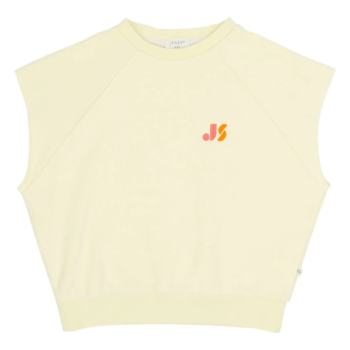 Jenest - Joey 21 organik pamuk kolsuz sweatshirt | Soluk sarı