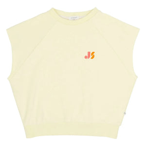 Jenest - Joey 21 organik pamuk kolsuz sweatshirt | Soluk sarı