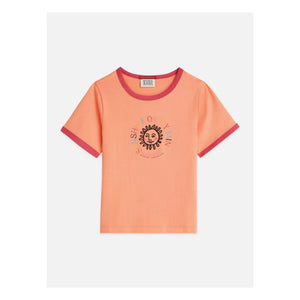 Scotch & Soda - Artwork Soleil Tişört | Mercan