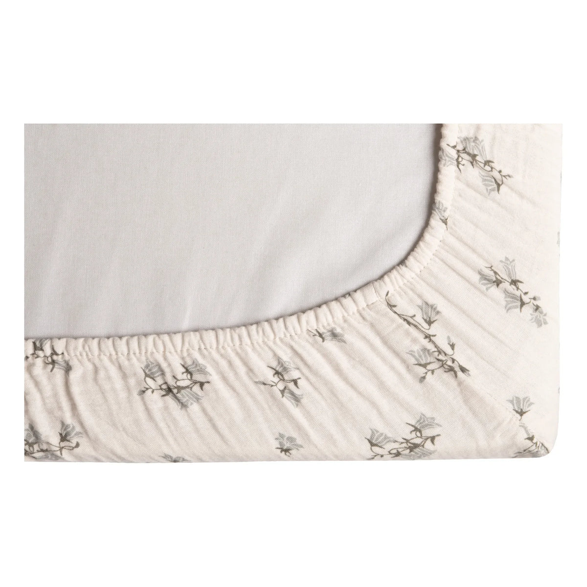 garbo&friends - Bluebell Cotton Muslin Changing Pad Cover | Cream